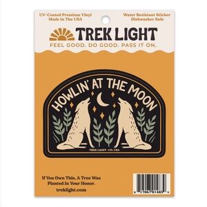 50 ct “Howlin’ At The Moon” Trek Light, Co. USA Stickers